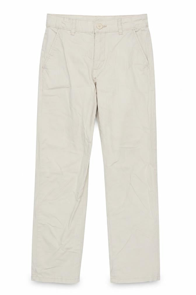 Dunnes Boys Beige Chino Trousers 10-11 Years Cotton Blend