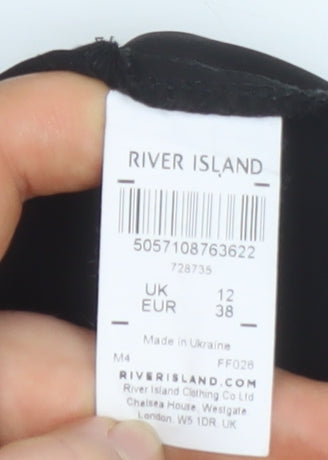 River Island Women’s Black Size 12 Sleeveless Shift Dress