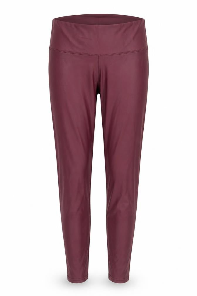 Yu & Me Paris Women's Brown Faux Leather Ankle Leggings M/L