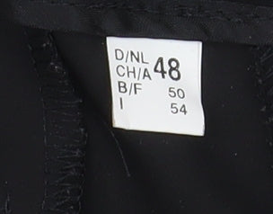 Robell Women Black Size 20 Cropped Trousers Polyester Wide-Leg