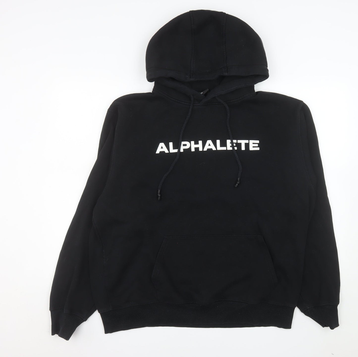 Alphalete Men's Black Pullover Hoodie L Gym Training Fleece