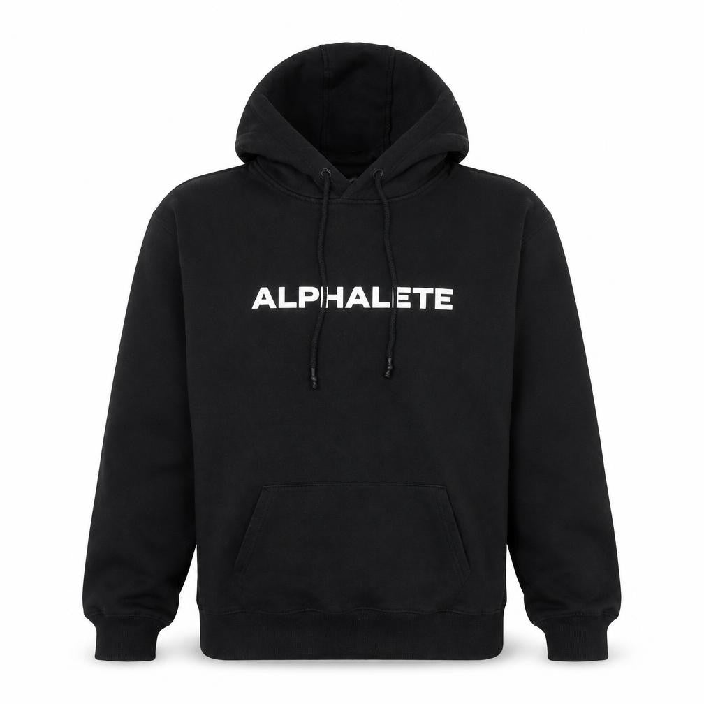 Alphalete Men's Black Pullover Hoodie L Gym Training Fleece