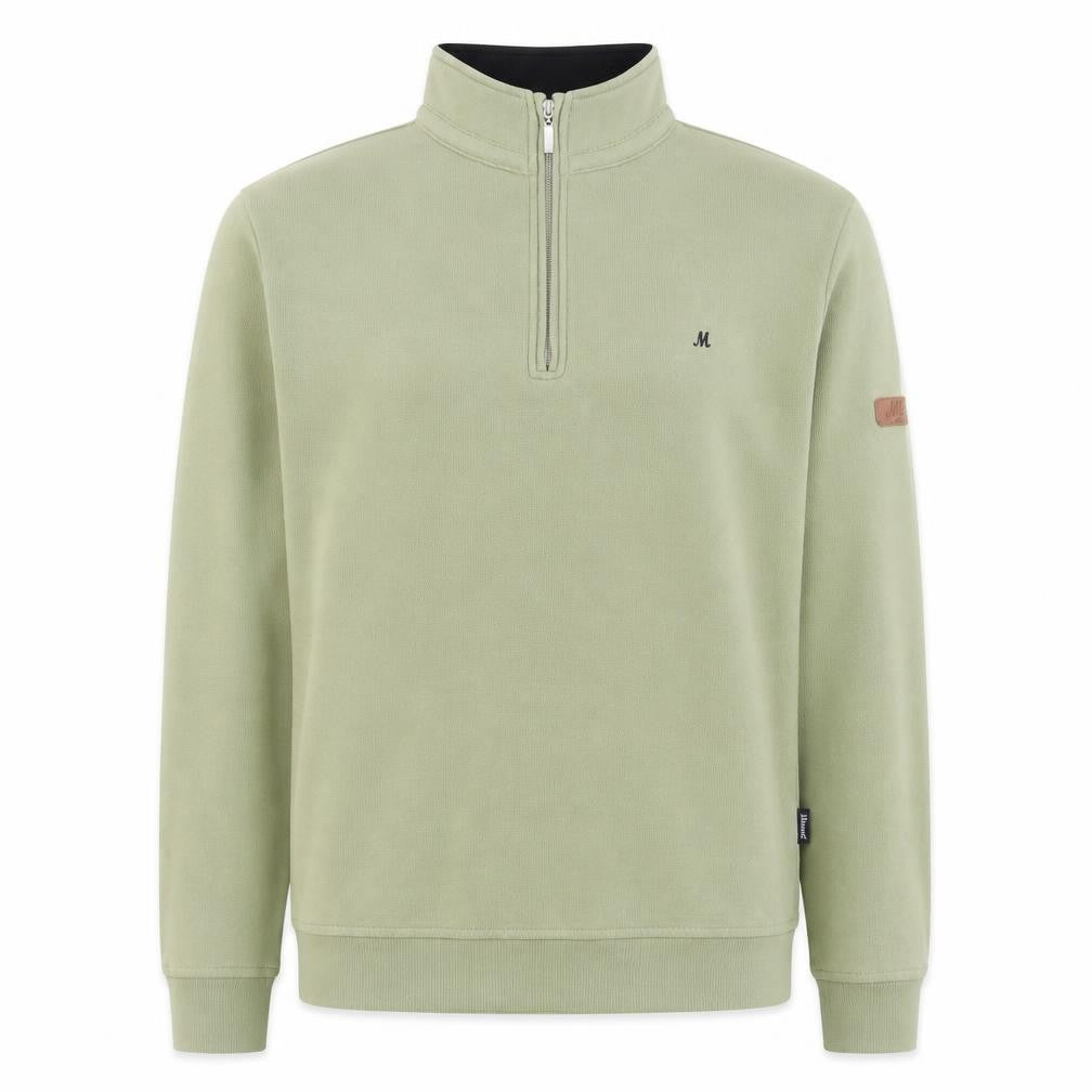 Mineral Men's Green 1/4 Zip High Neck Sweatshirt Size M
