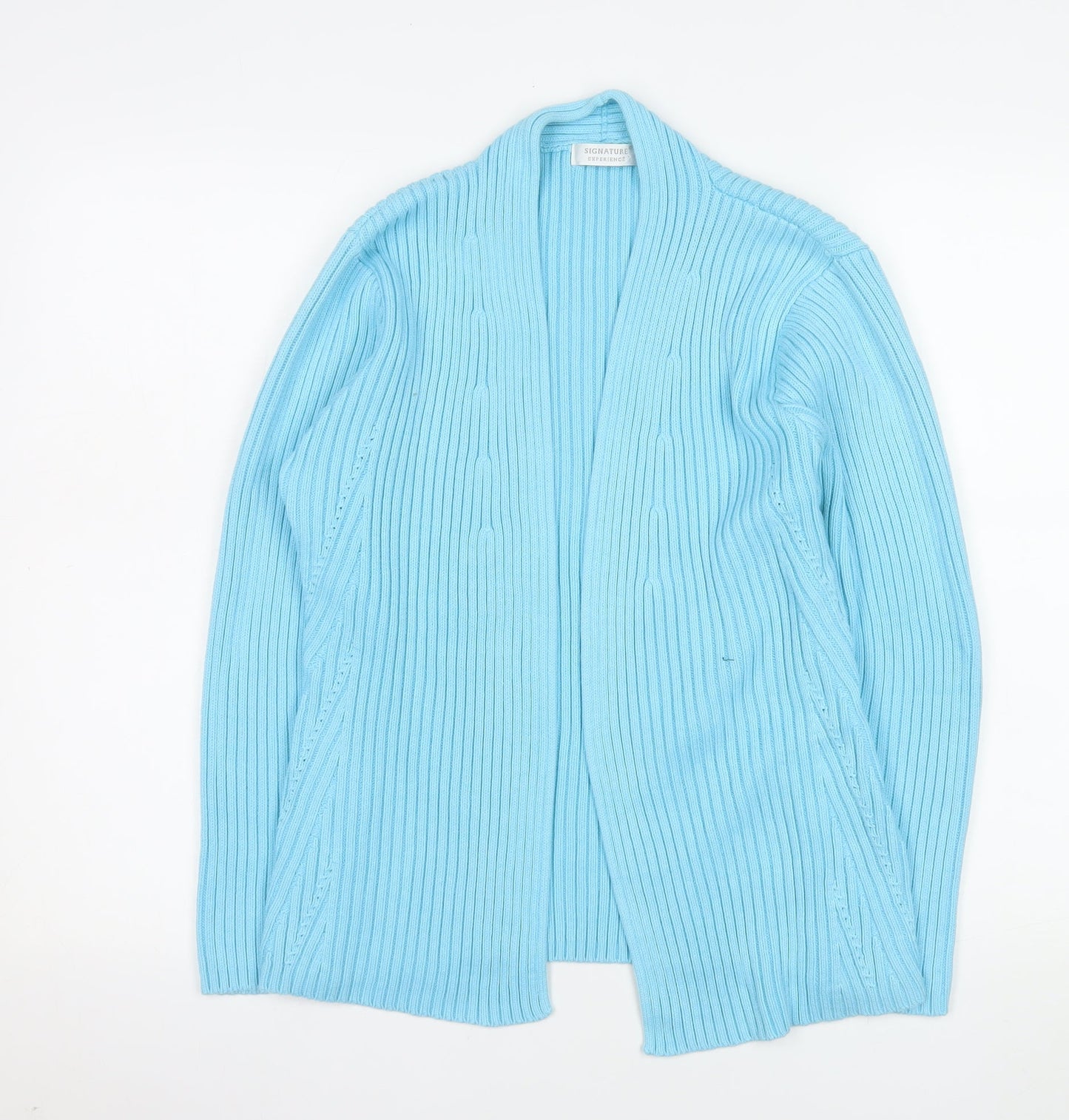 Signature Experience Women's Blue Open Knit Cardigan M