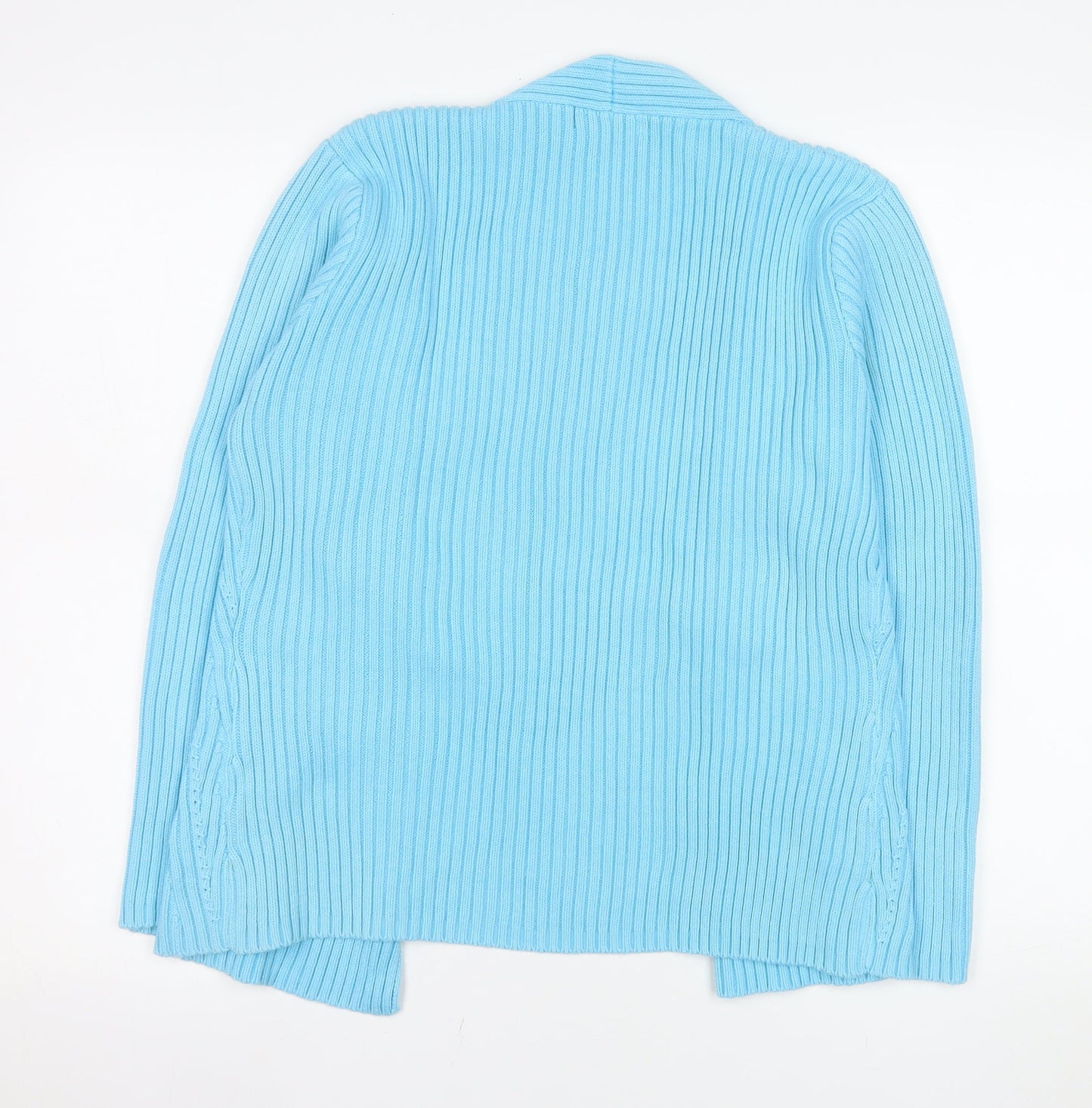 Signature Experience Women's Blue Open Knit Cardigan M