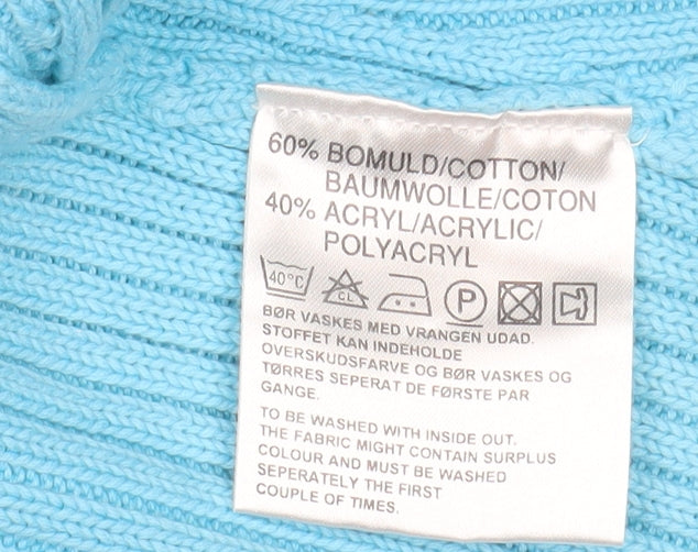 Signature Experience Women's Blue Open Knit Cardigan M