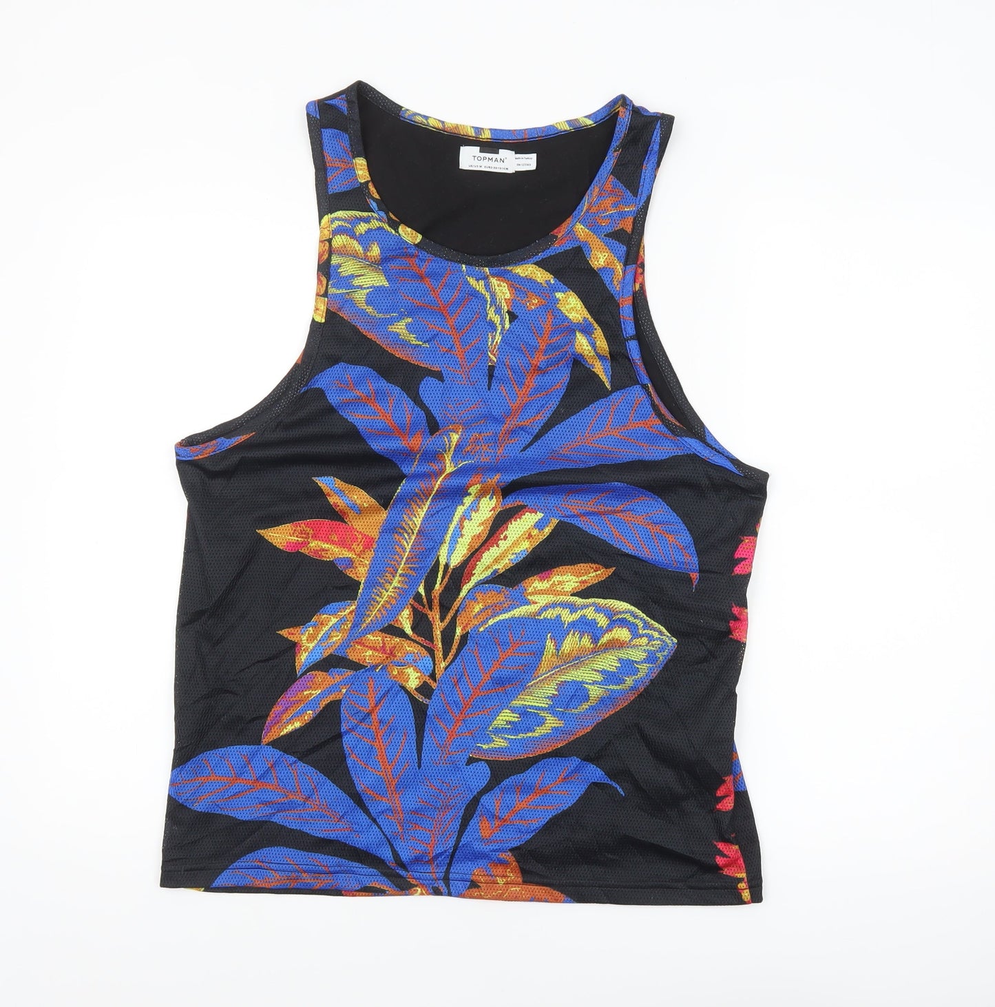 Topman Men's Multicoloured Tropical Sleeveless Tank Top M