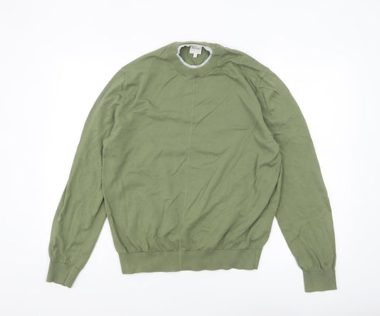 Paul Smith Men’s Green Cotton Crew Neck Jumper Size L