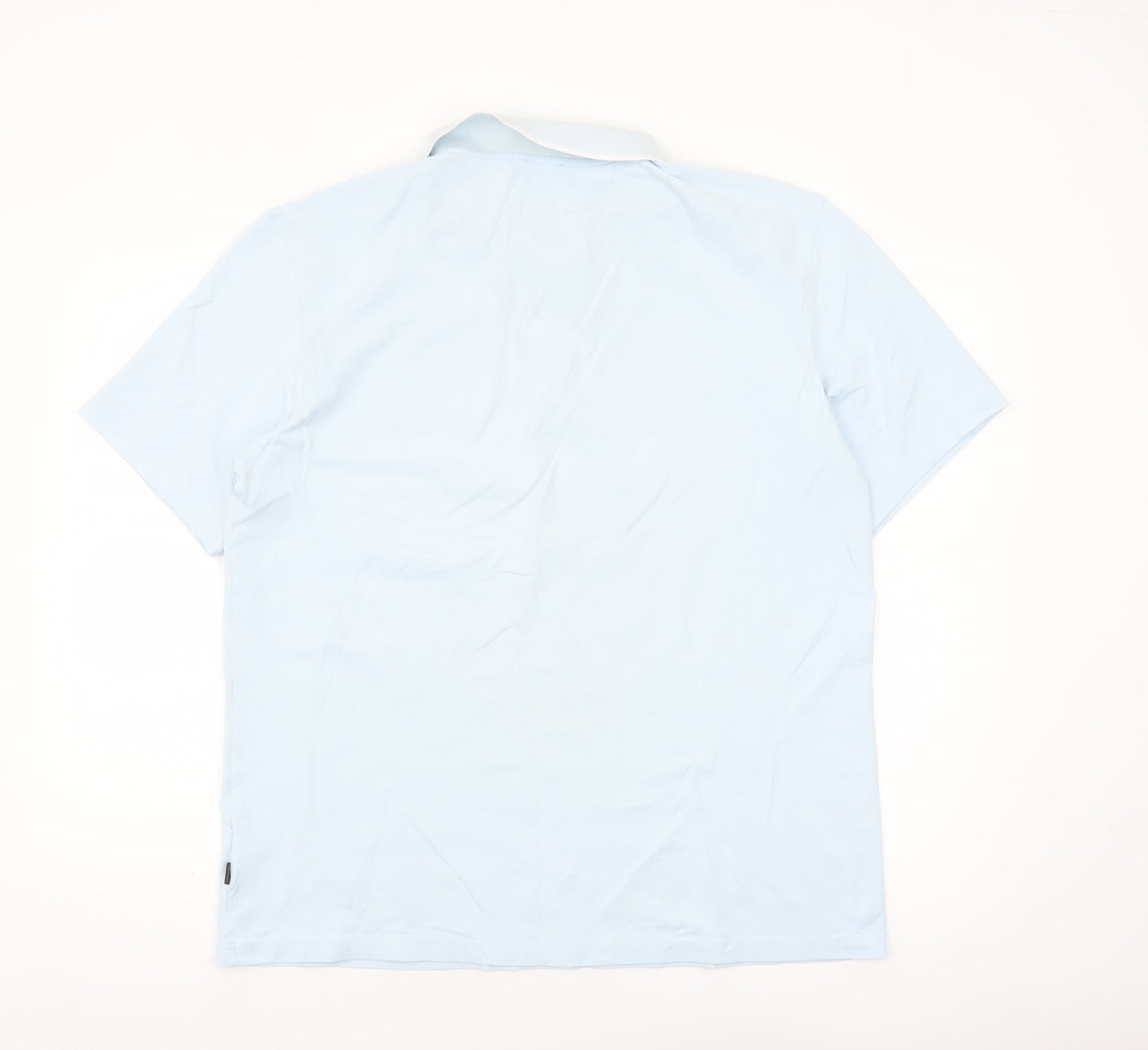 Golfino Men's Blue XL Short Sleeve Polo Shirt Cotton Blend