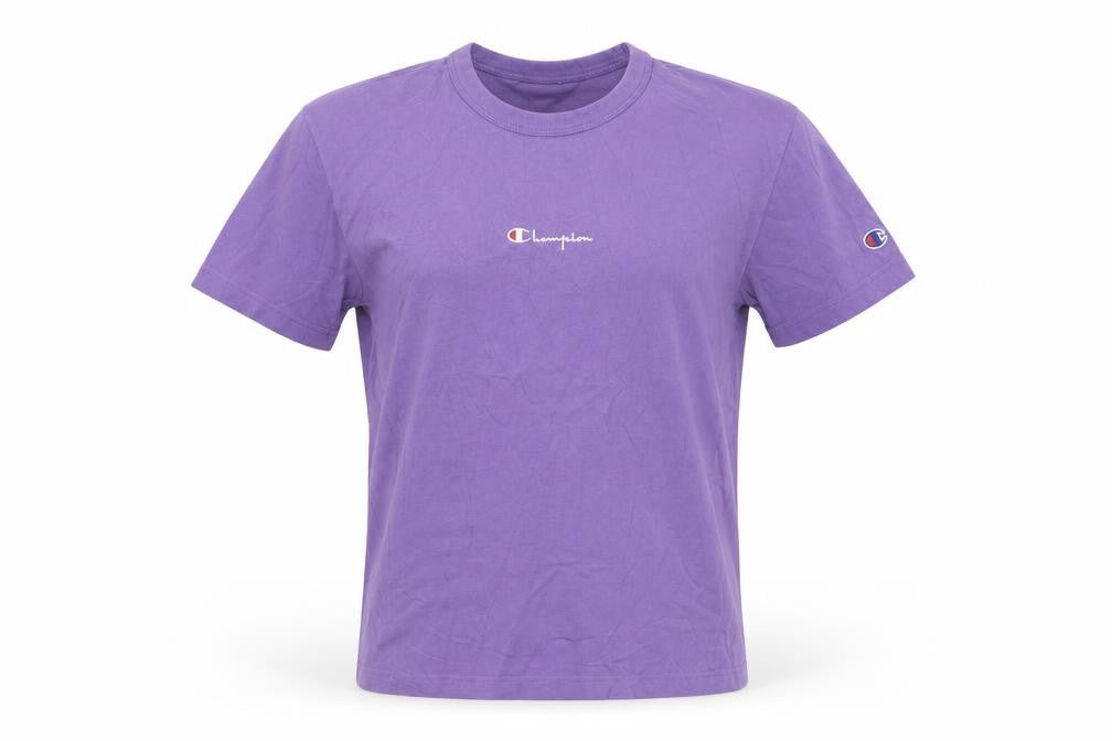 Champion Womens Purple Small Basic Cotton T-Shirt