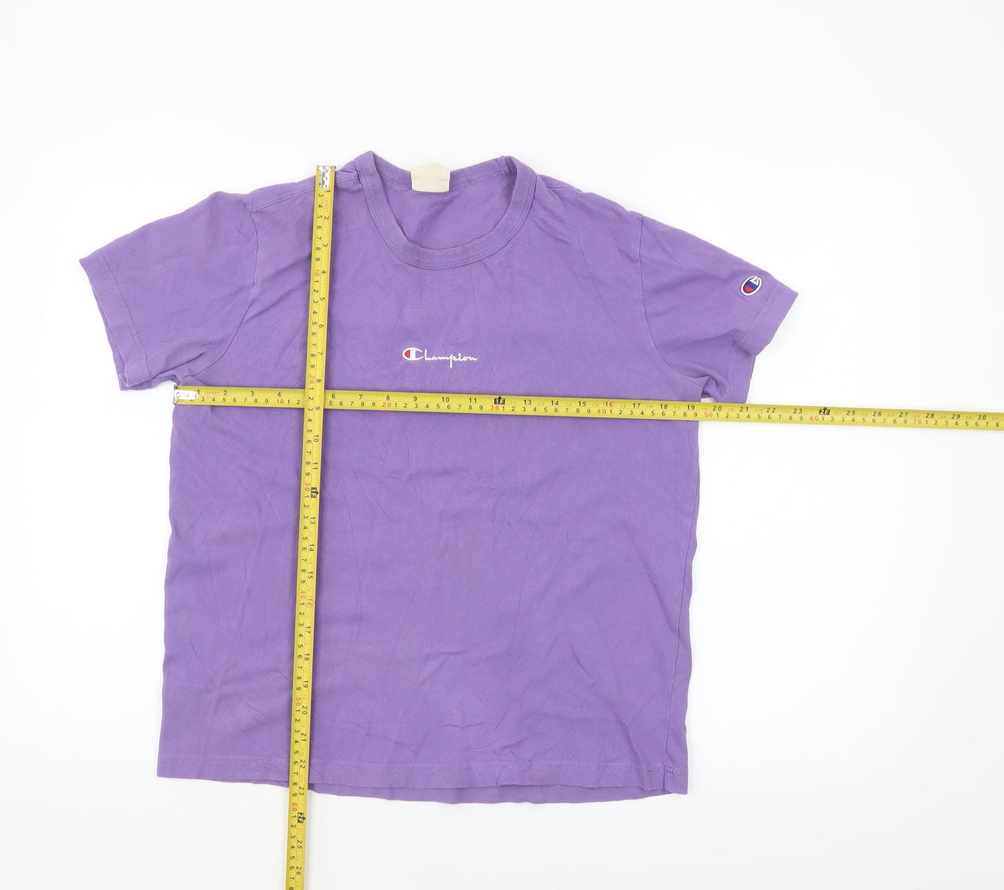 Champion Womens Purple Small Basic Cotton T-Shirt