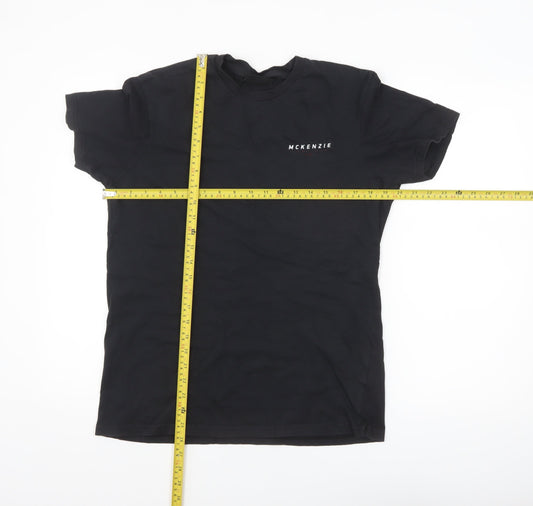 McKenzie Men's Black Crew Neck Short Sleeve Cotton T-Shirt Size M