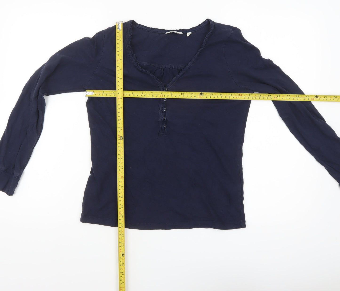 FatFace Women Blue Long Sleeve Tunic Blouse Size 10