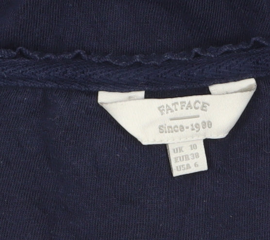 FatFace Women Blue Long Sleeve Tunic Blouse Size 10