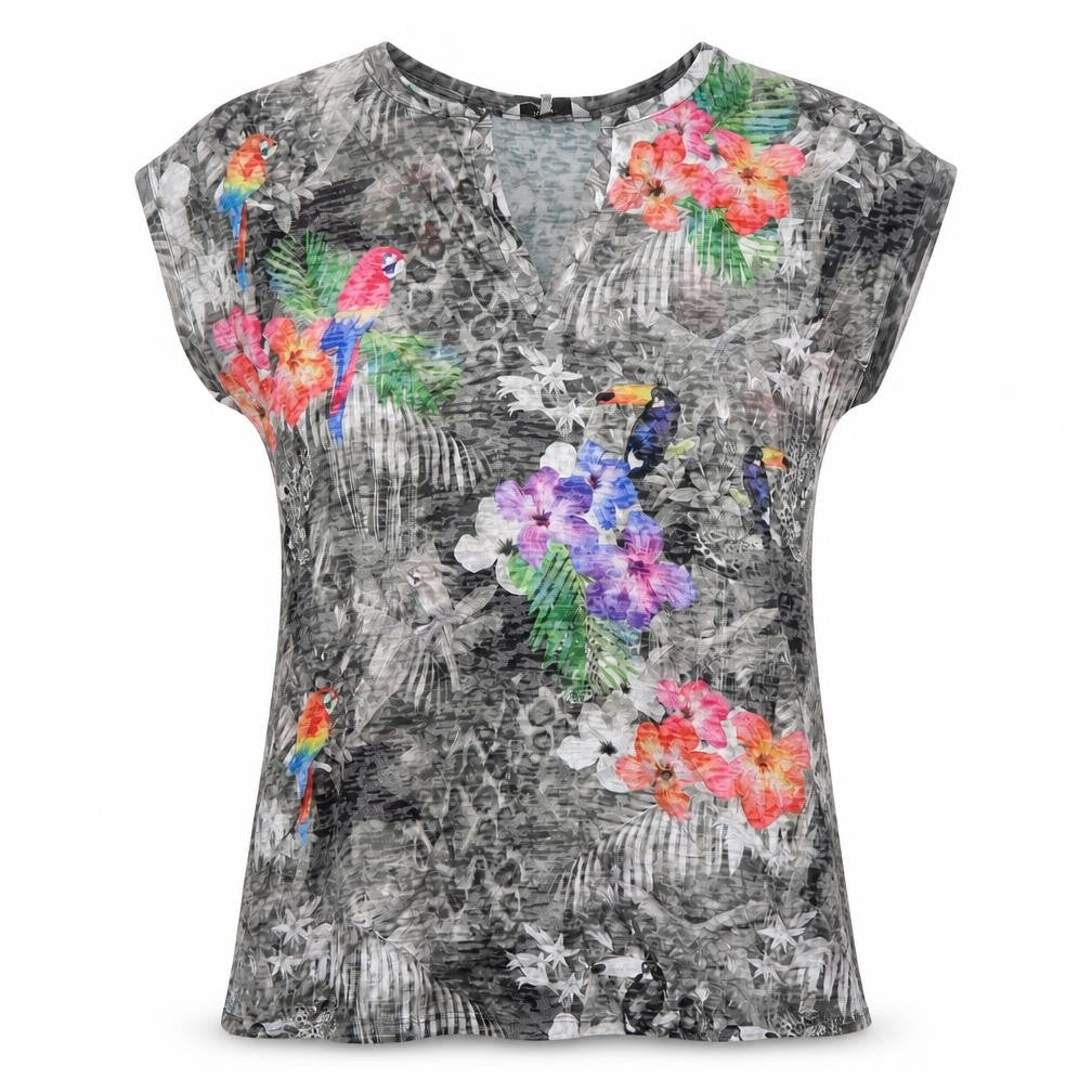Next Women's Multicoloured Tropical Print T-Shirt Size 8