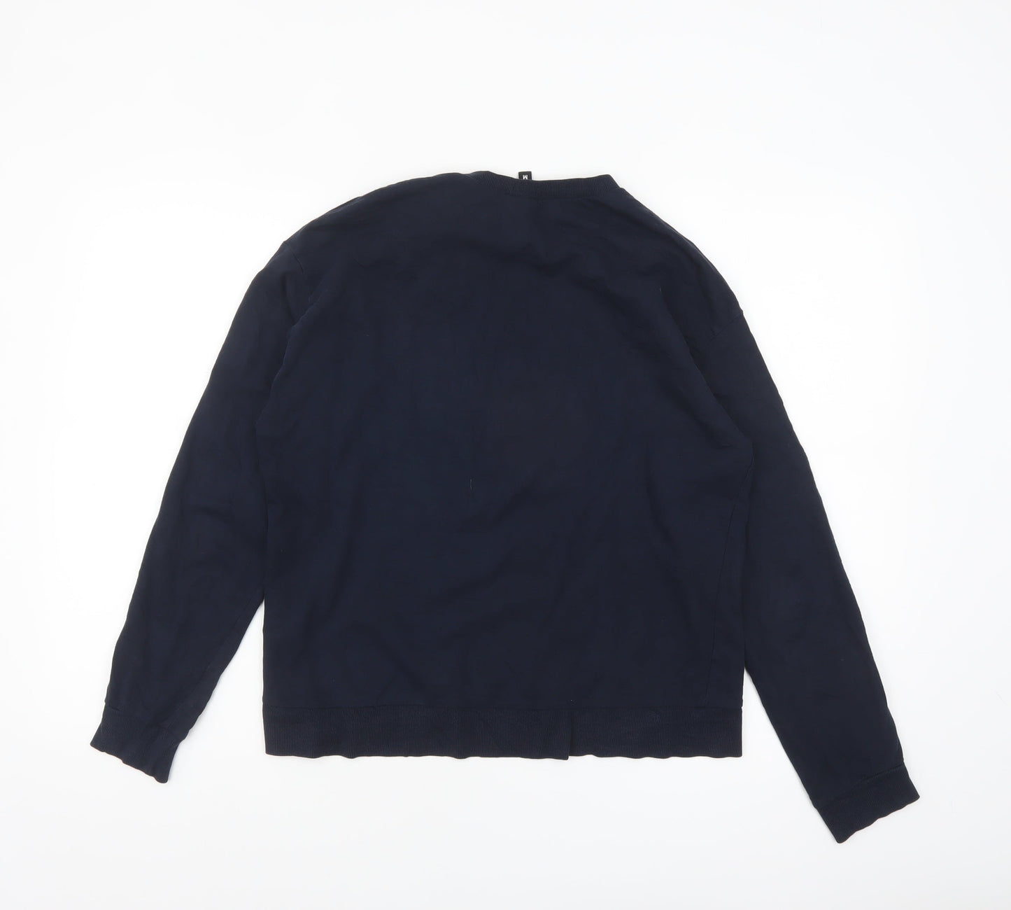 H&M Divided Womens Navy Blue Long Sleeve Crew Neck T-Shirt Size 12