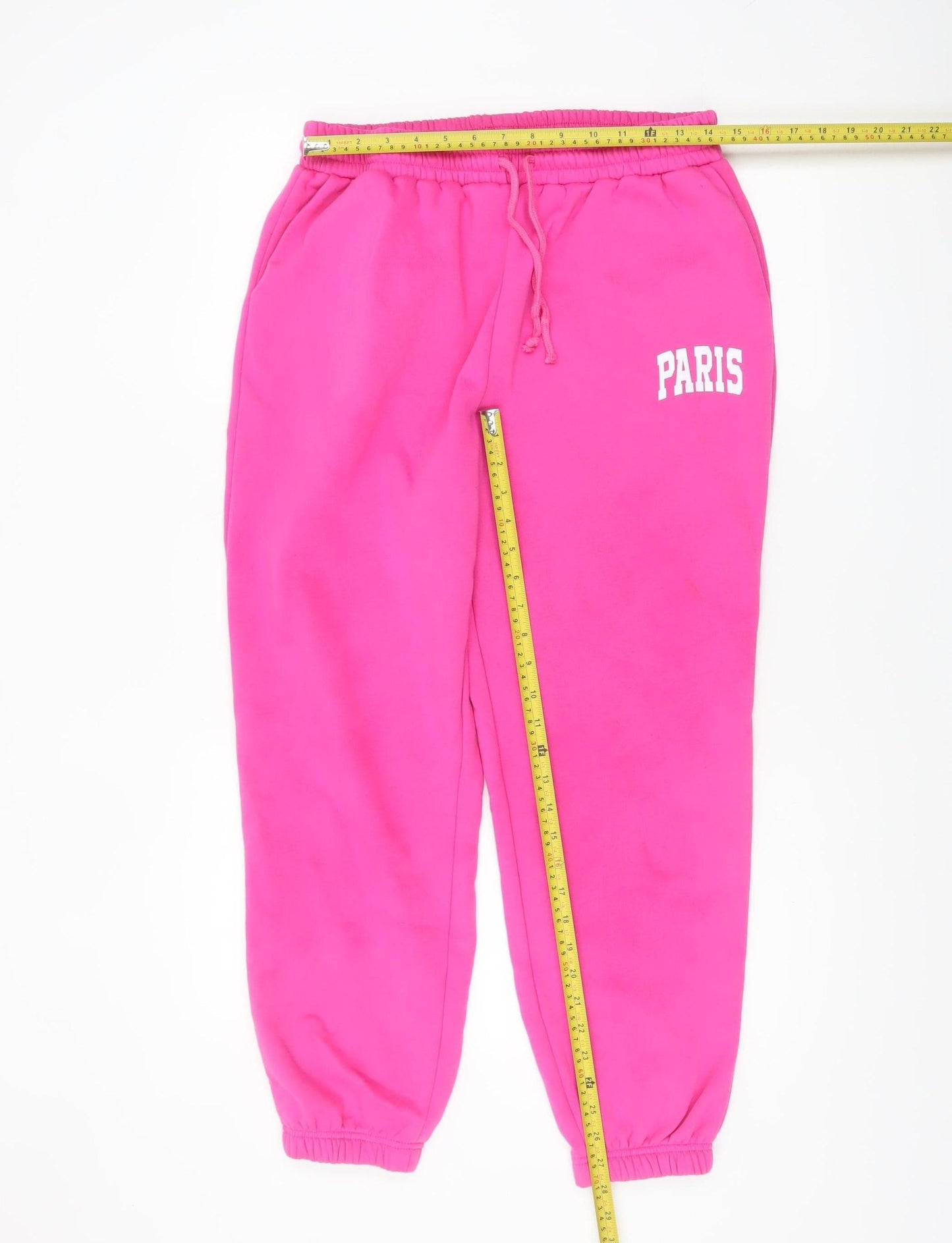Dunnes Women’s Pink Paris Logo Fleece Sweatpants M