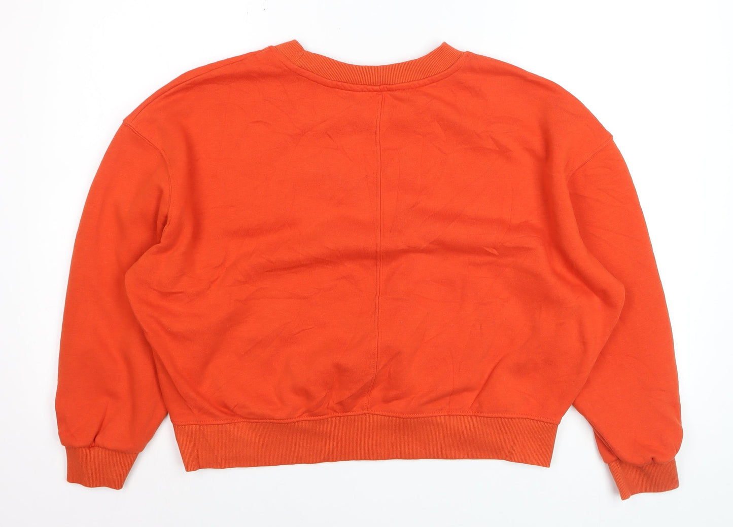 Tu Women’s Orange Pullover Sweatshirt Size S Cotton Blend Casual