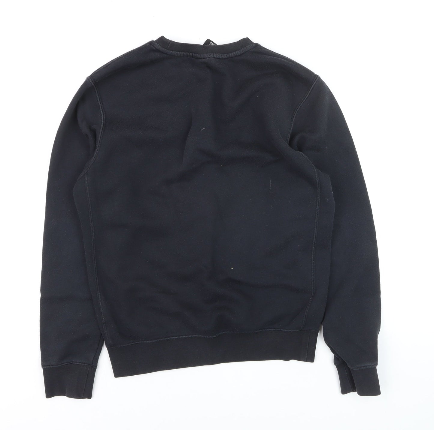 Nike Men's Black XS Fleece Pullover Sweatshirt Crew Neck Logo