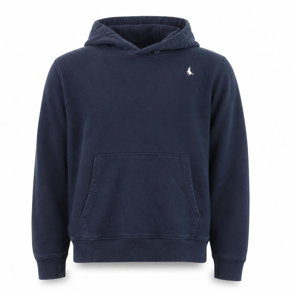 Jack Wills Men's Blue Pullover Hoodie M Regular Fit Logo Fleece