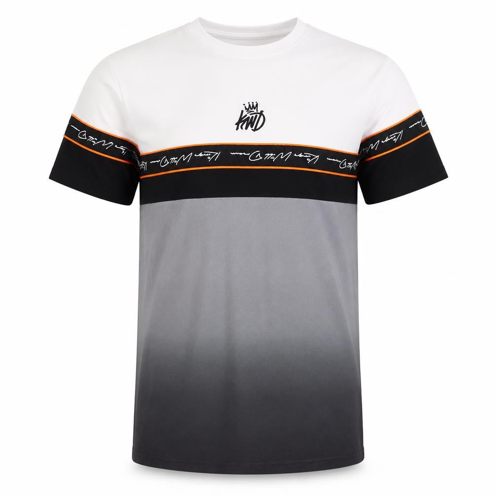 KWD Men's Multicoloured XL Crew Neck Colourblock T-Shirt