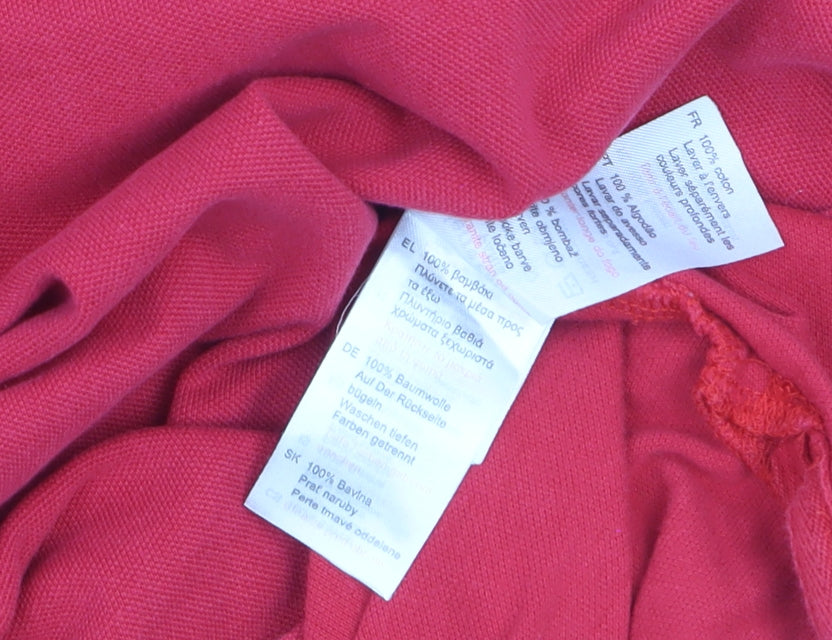 Pierre Cardin Men’s Red Cotton Regular Fit Polo Shirt XL