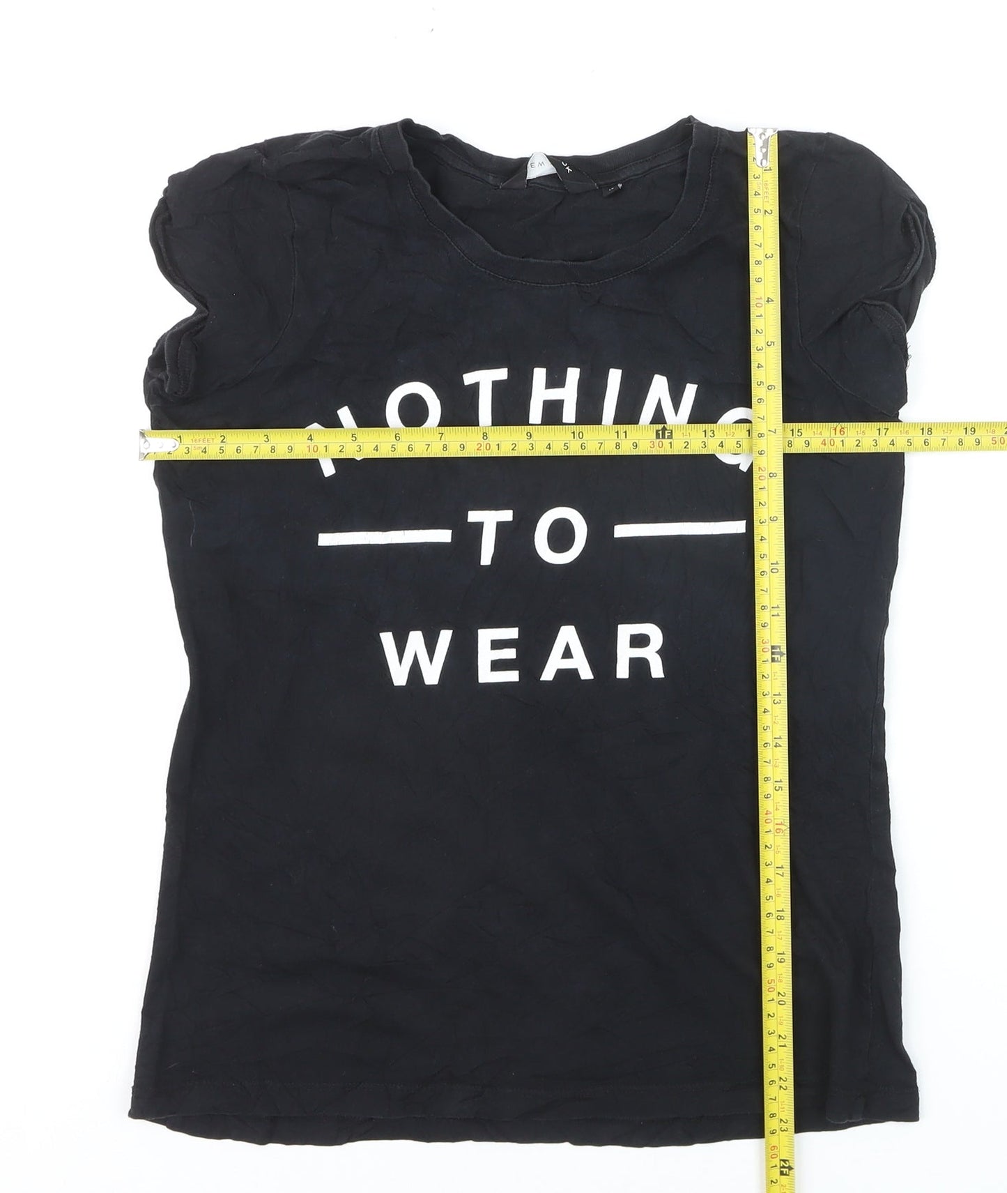New Look Women's Black 'Nothing to Wear' T-Shirt Size 10