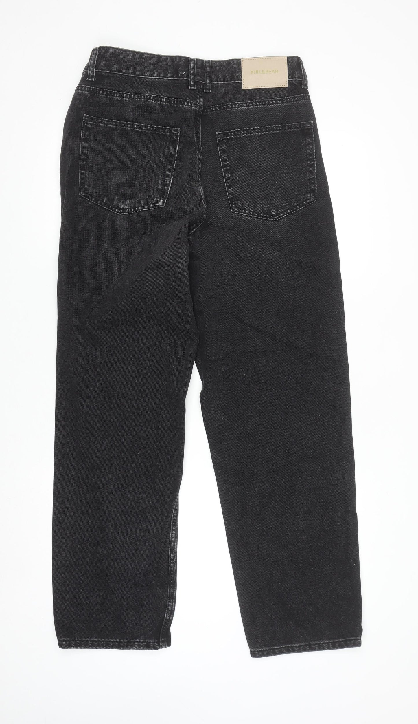 Pull&Bear Men's Black Baggy Fit Denim Jeans Size L 31in