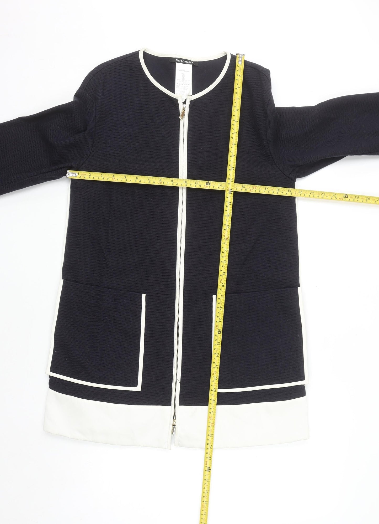Pennyblack Women's Blue Mid-Length Zip Coat Size 10