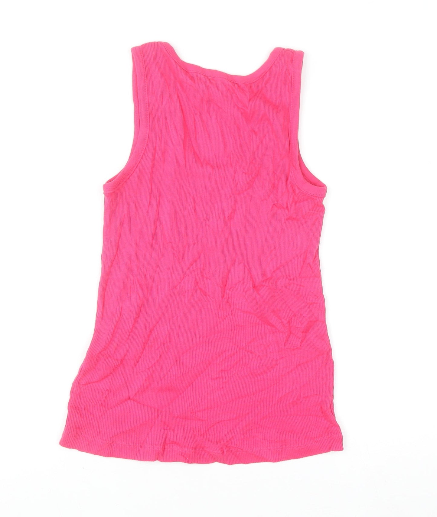 Dorothy Perkins Women's Pink Beaded Cotton Tank Top UK 10