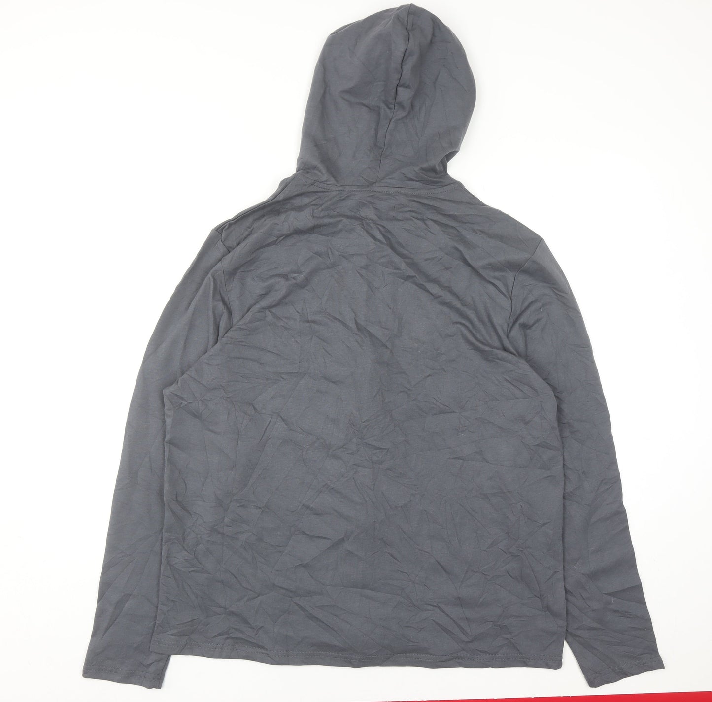 Studio Nightwear Men's Grey Hooded Robe XL Soft Cotton Blend Zip Up