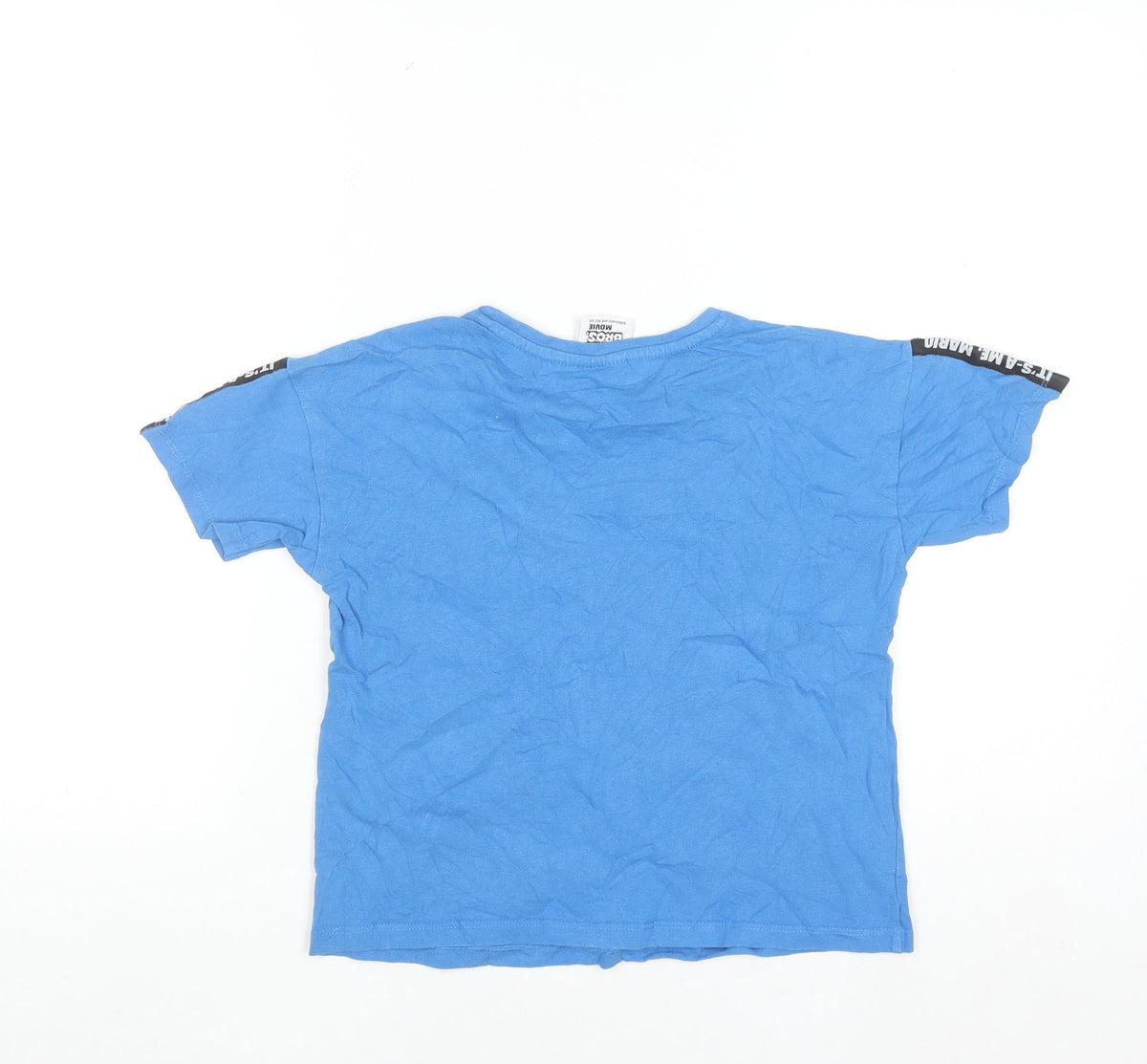 Nintendo Boys Blue Mario Graphic Short Sleeve Cotton T-Shirt 7-8 Years