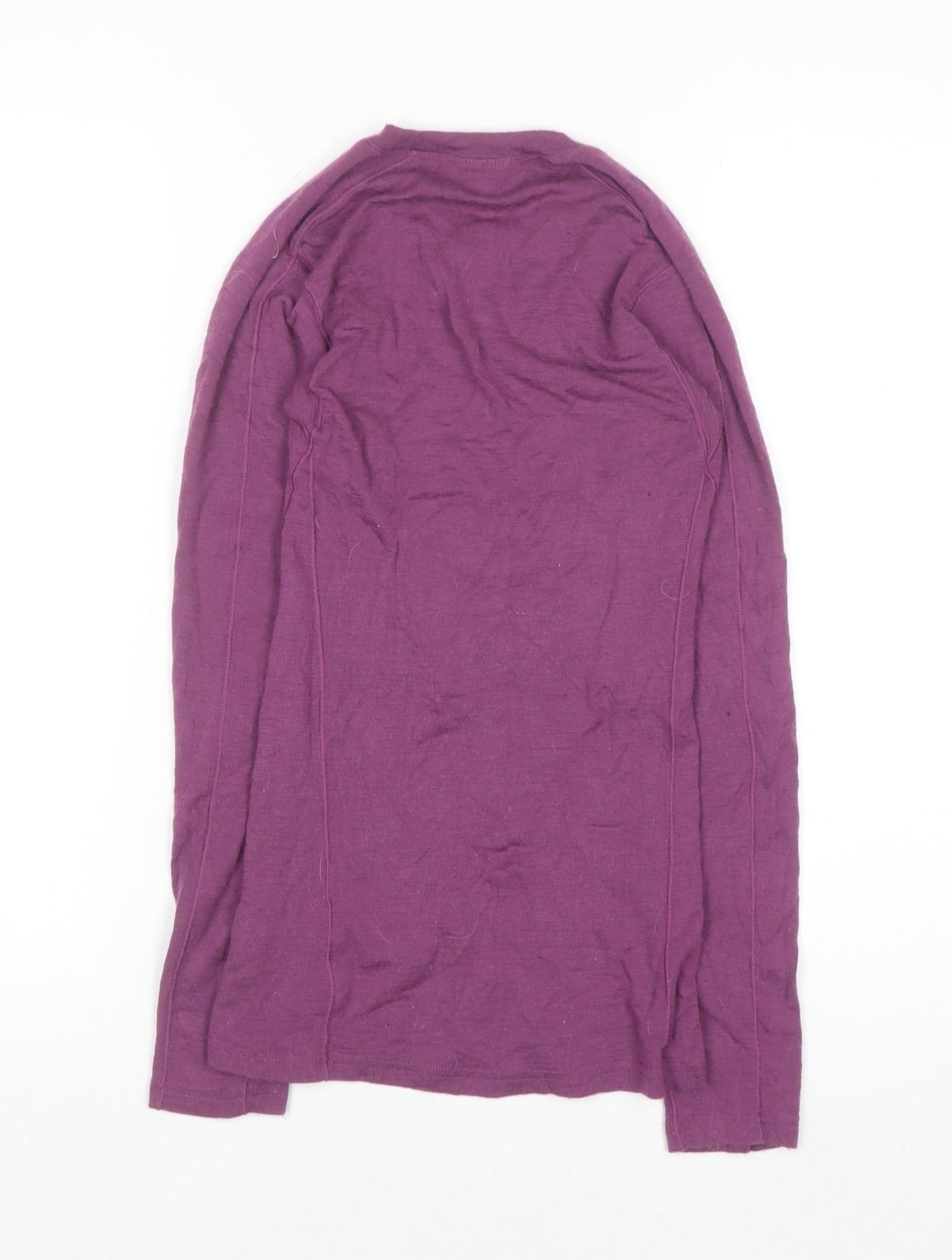 North Ridge Womens Purple Merino Wool Long Sleeve Pullover Jumper S