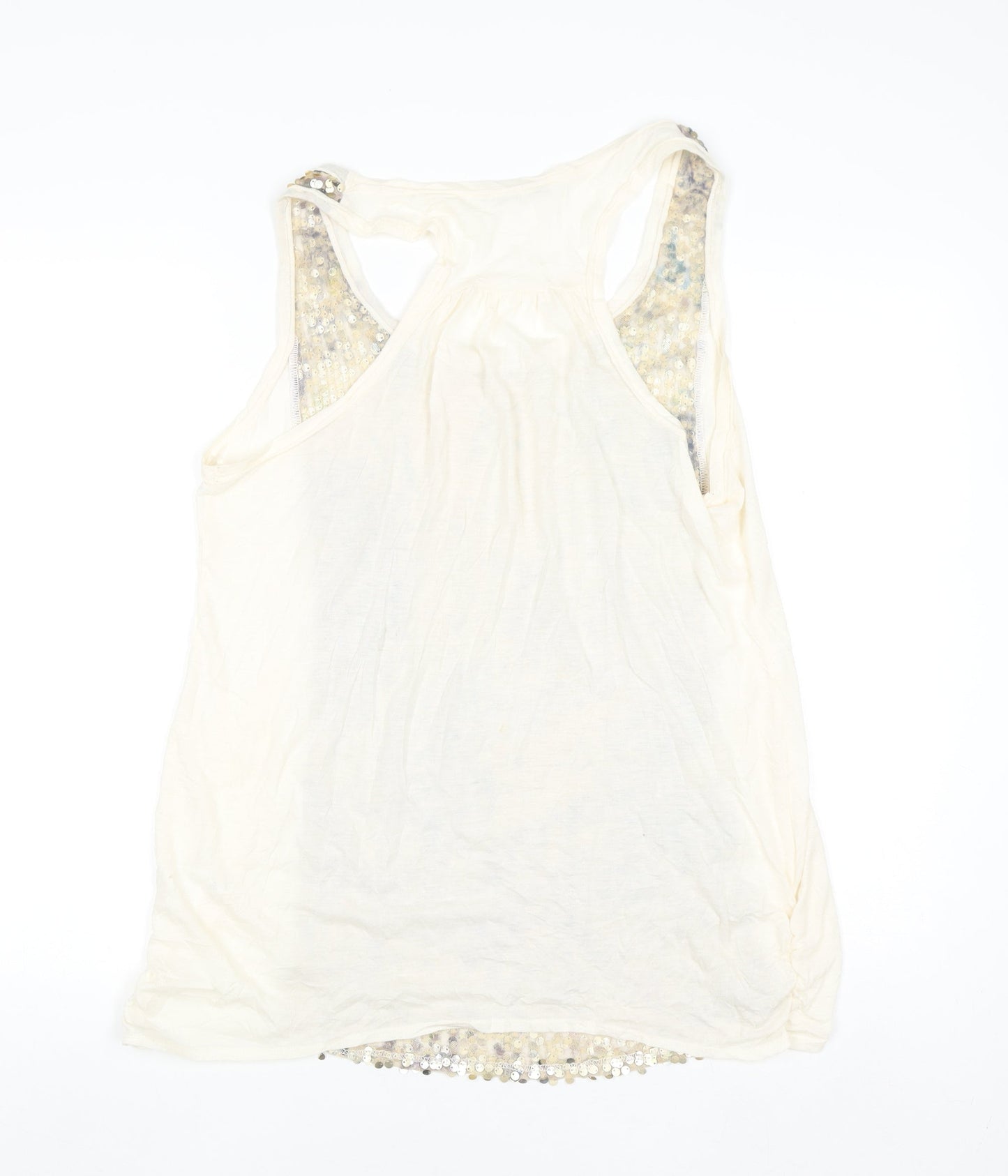 George Women's Ivory Sequin Tank Top Size 20 Camisole Style