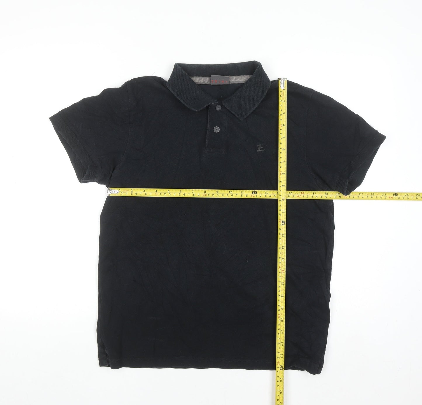 Esprit Men's Black Cotton Polo Shirt Regular Fit M