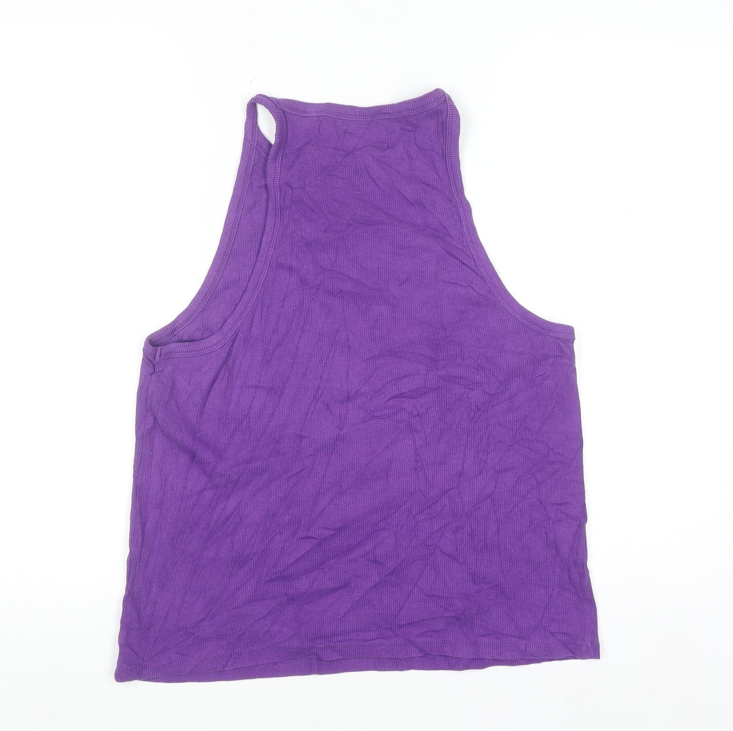 Next Women's Purple Cotton Elastane Tank Top UK 18