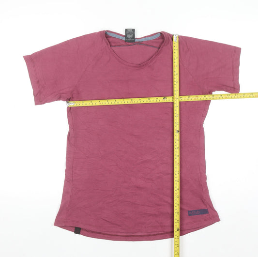 Rab Womens Purple Short Sleeve Crew Neck Outdoor T-Shirt UK 12