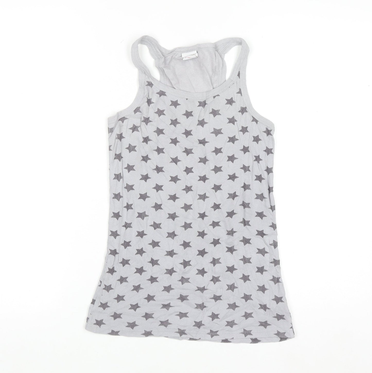 Next Girls Grey Star Print Cotton Tank Top 12 Years