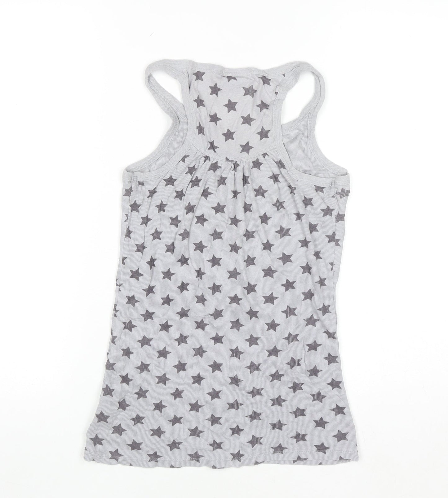 Next Girls Grey Star Print Cotton Tank Top 12 Years