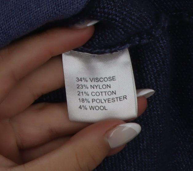Castle of Ireland Blue Houndstooth Women's Blazer Size 10 Classic Fit