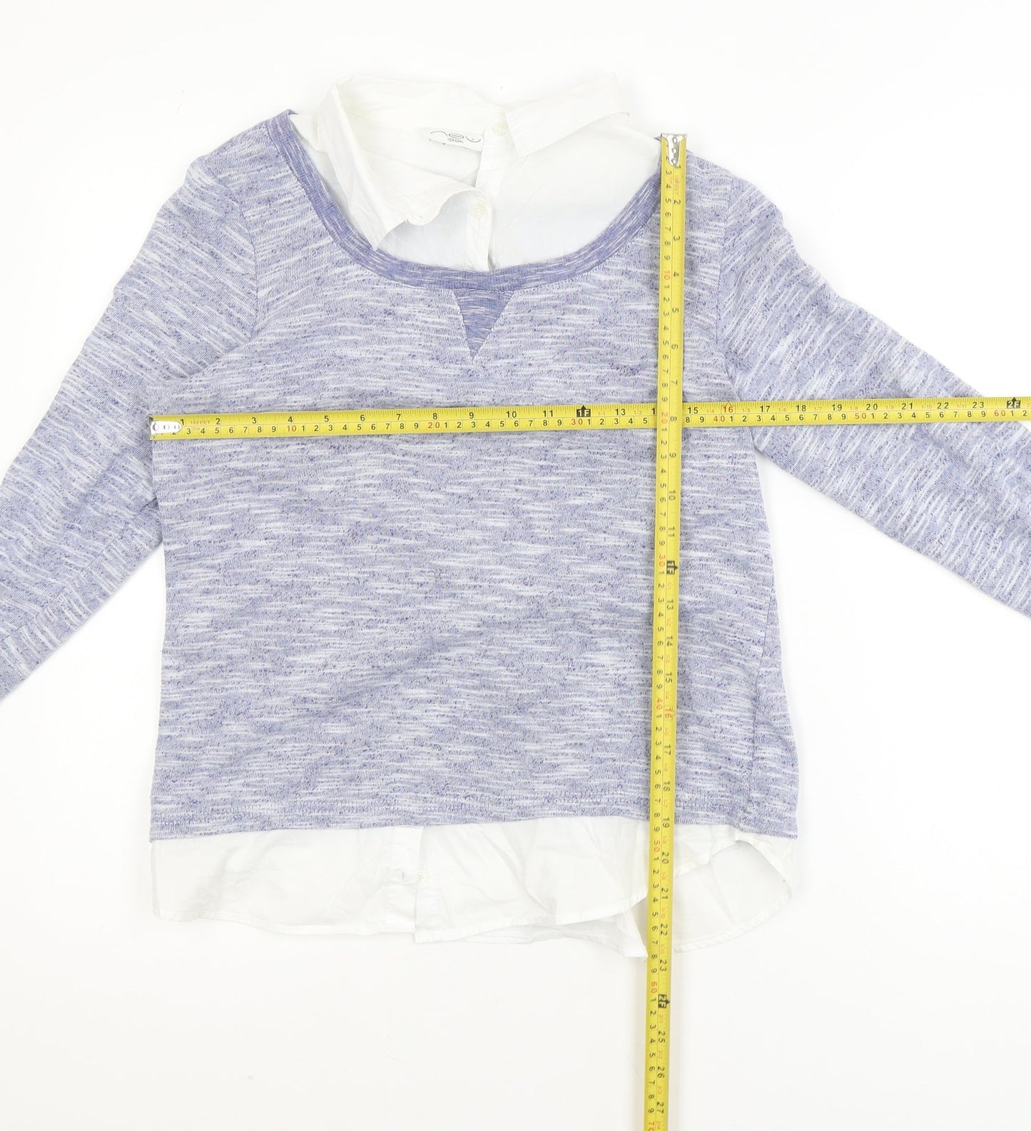 New Look Womens Purple Knit Pullover Jumper Size 12 Long Sleeve