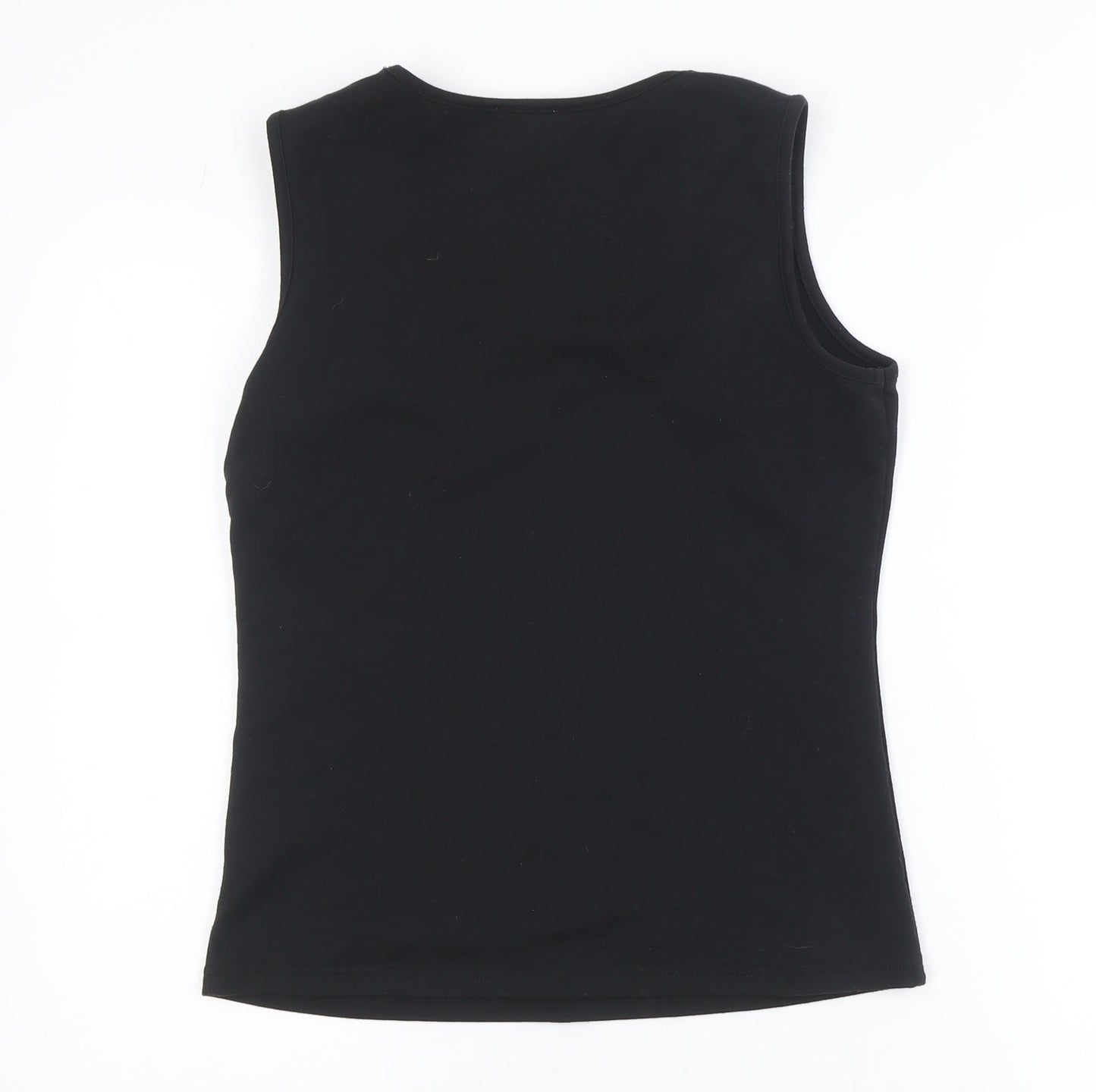 Libra Women's Black Sleeveless Scoop Neck Tank Top Size S