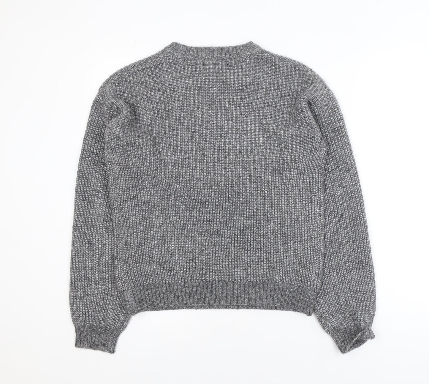 Dunnes Women's Grey 'Ciao' Chunky Knit Pullover Jumper XS