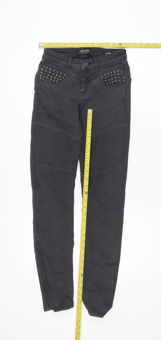 MOS MOSH Women's Black Skinny Jeans Size 24 Studded Pockets