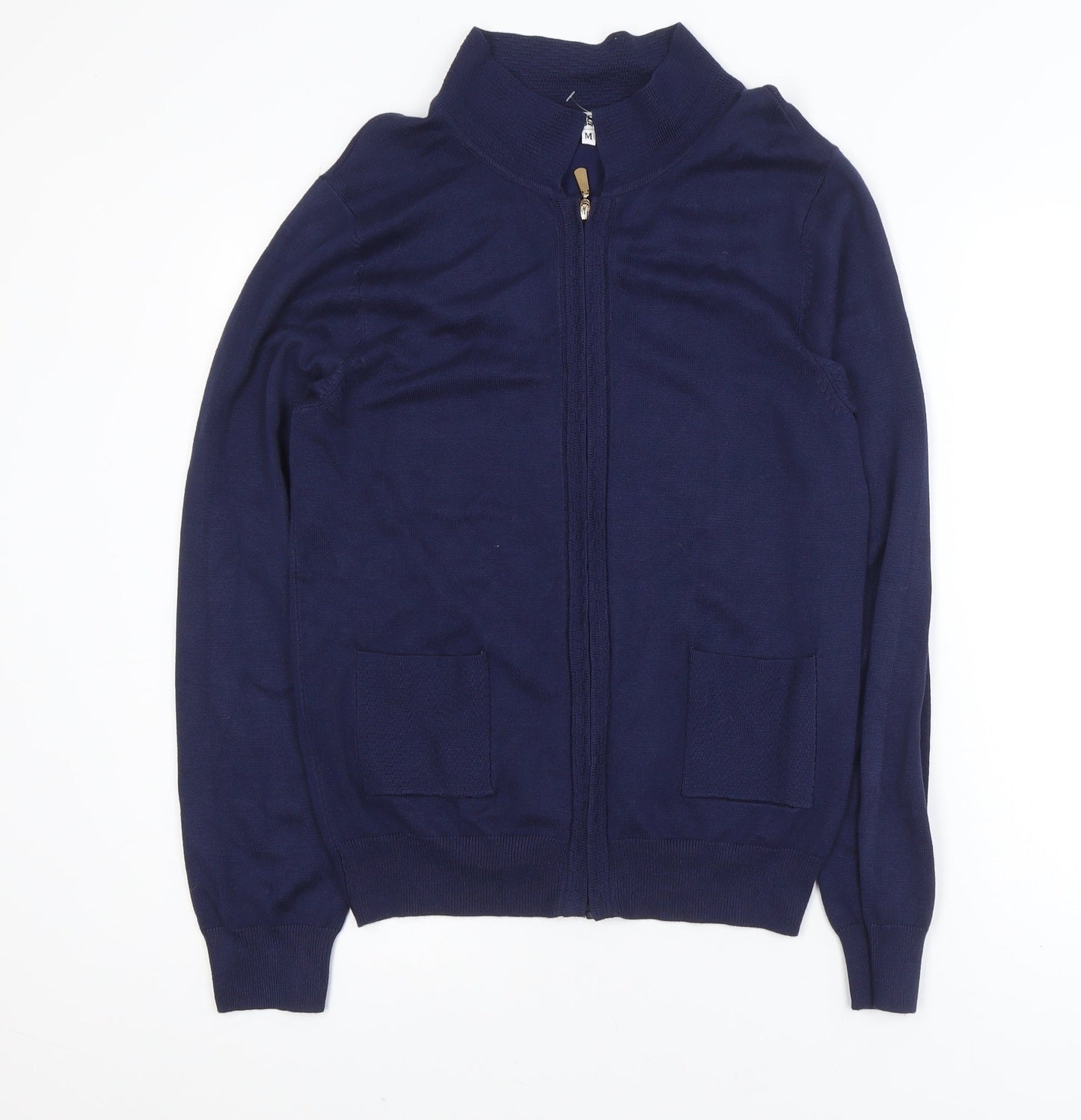 Shaws Department Stores Men's Blue Full Zip High Neck Jumper M
