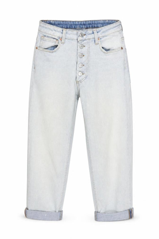 Poco by Pippa Women's Blue Button Crop Slim Fit Jeans Size 8S