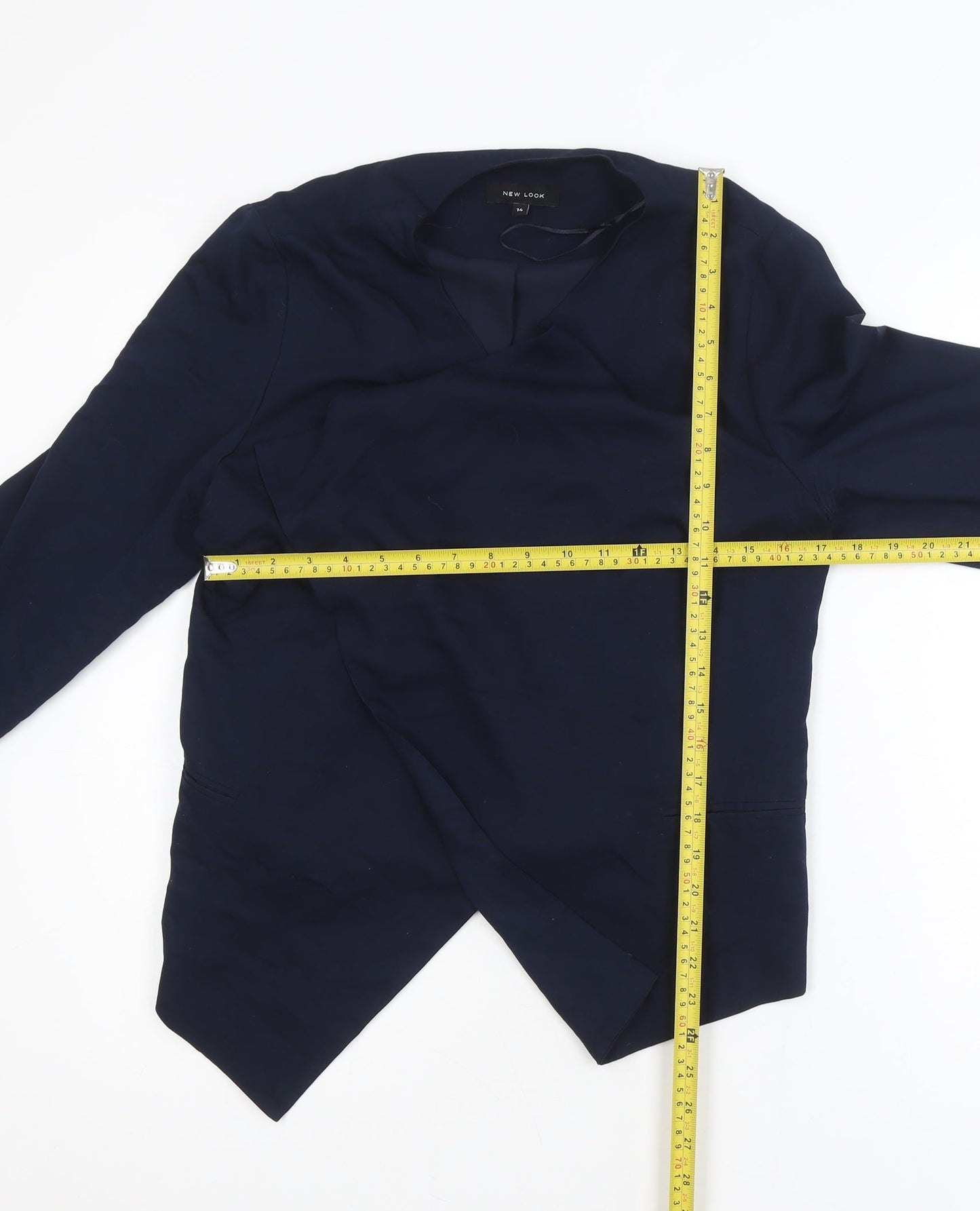 New Look Women Blue Size 14 Long Sleeve Open Cardigan