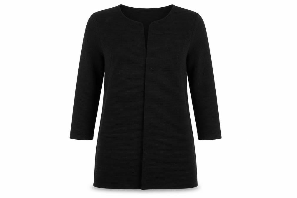 Only Women’s Black Tunic Blouse L 3/4 Sleeve Stretch Jersey