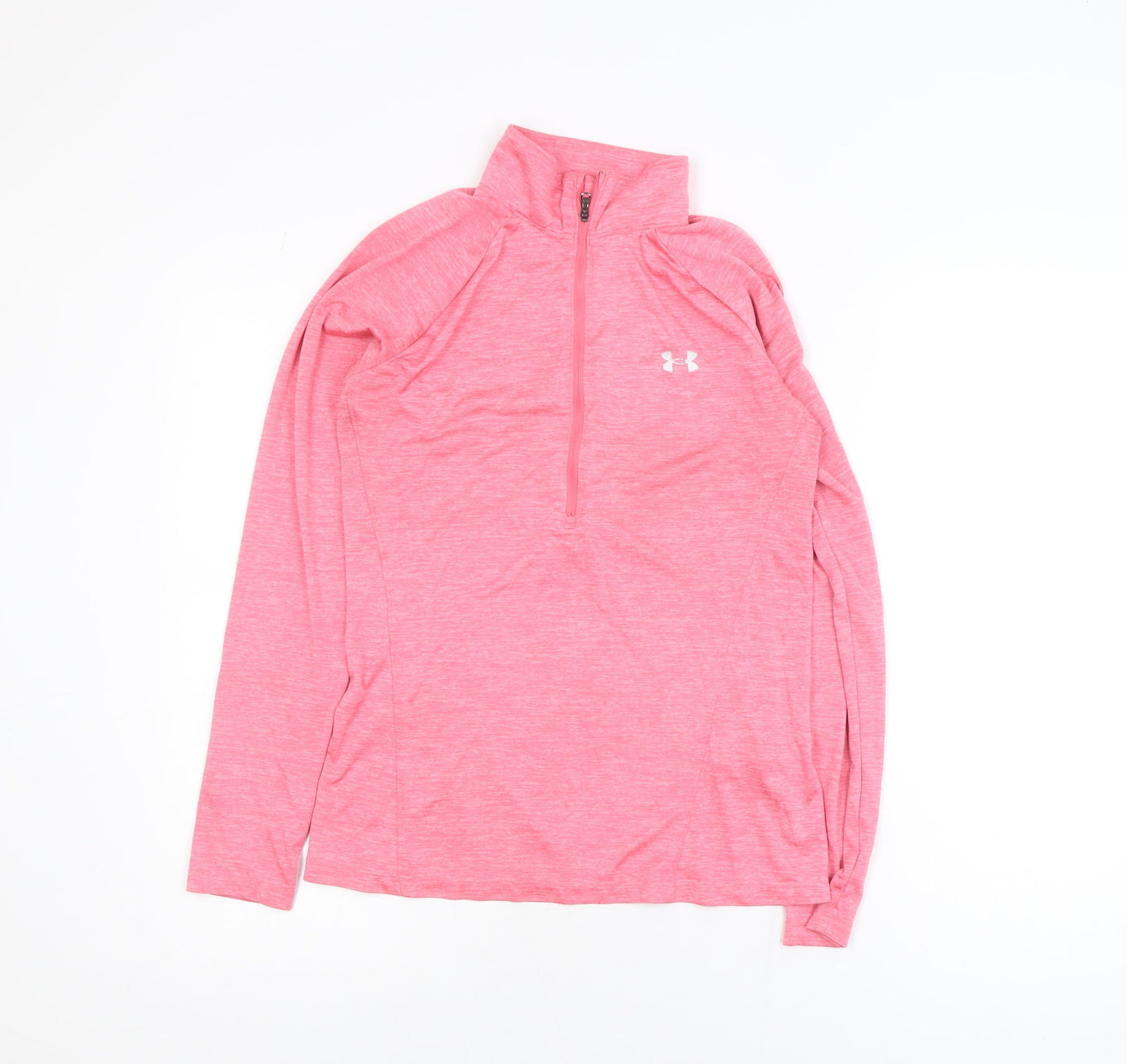 Under Armour Women's Pink 1/4 Zip Track Jacket Size S Moisture Wicking