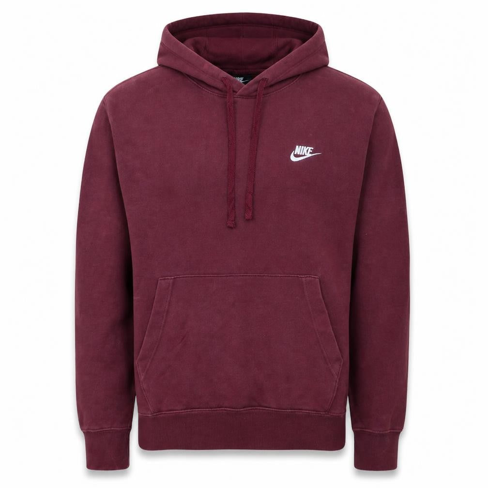 Nike Men's Red Pullover Hoodie Small Regular Fit Fleece Sweatshirt